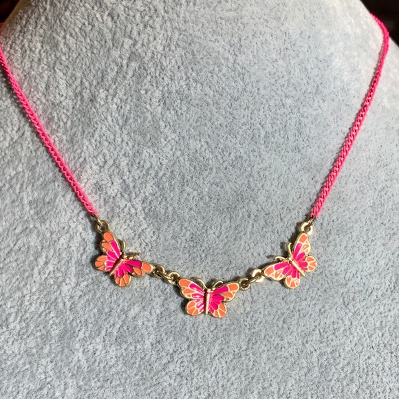 Stella & Dot - Butterflies - Three Pretty in Pink Butterflies Choker SpRiNg 🌸 - Picture 1 of 5